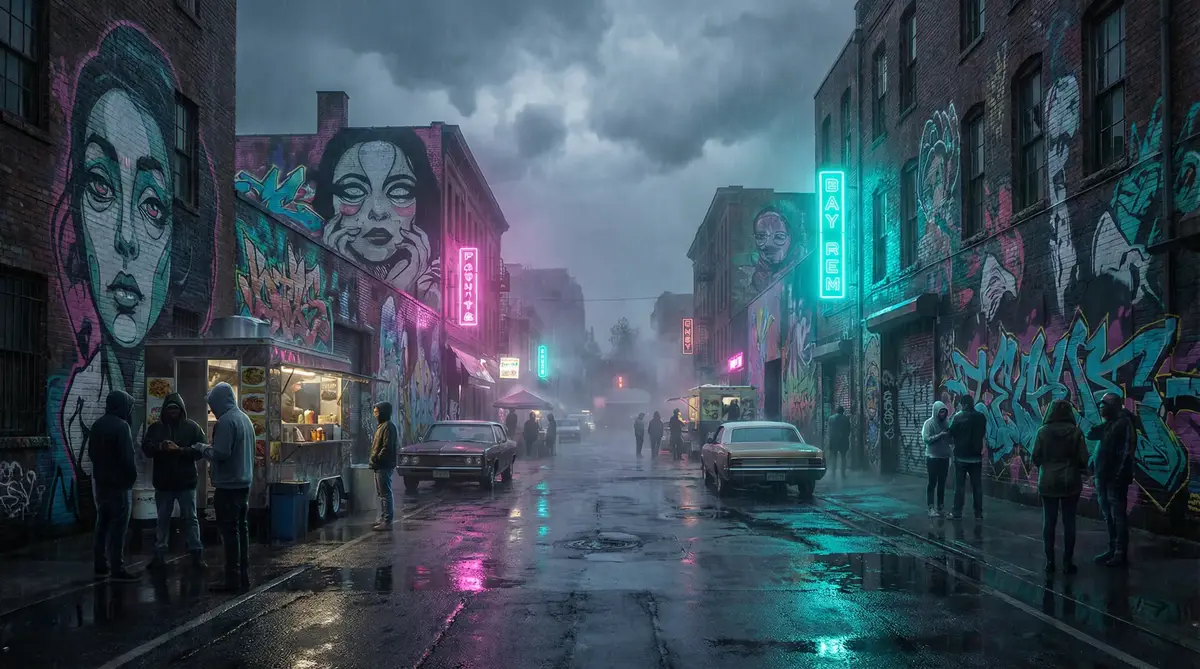 里番动漫 - 雨夜壁画街